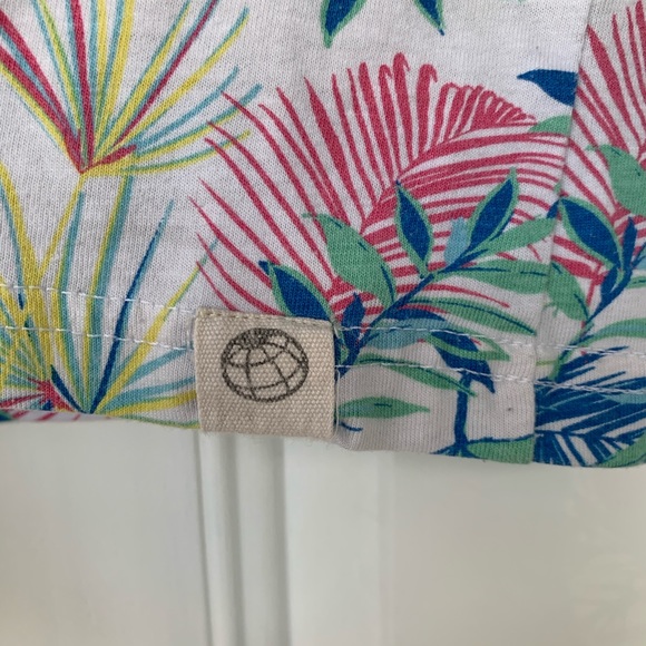 🛍FREE PLANET Tropical Print Pocket Tee-size M - Picture 4 of 7
